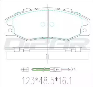 Комплект тормозных колодок DFB2306 DITAS