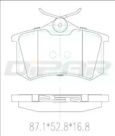 Комплект тормозных колодок DFB2589 DITAS