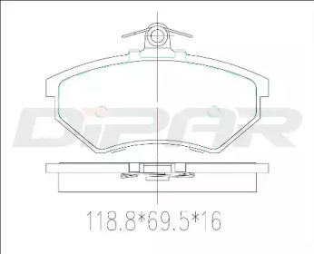 Комплект тормозных колодок DFB2596 DITAS