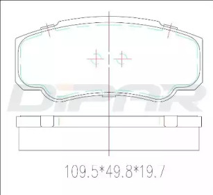 Комплект тормозных колодок DFB2711 DITAS