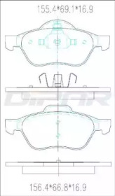 Комплект тормозных колодок DFB3580 DITAS