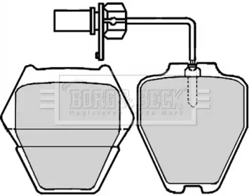 Комплект тормозных колодок BBP2199 BORG & BECK