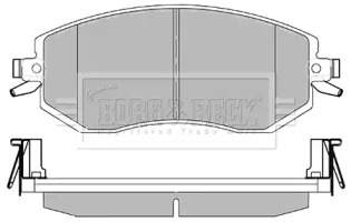 Комплект тормозных колодок BBP2426 BORG & BECK