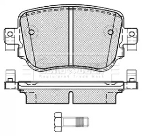 Комплект тормозных колодок BBP2448 BORG & BECK