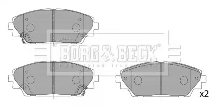 Комплект тормозных колодок BBP2454 BORG & BECK