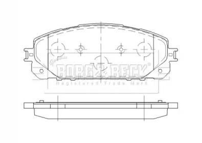 Комплект тормозных колодок BBP2485 BORG & BECK