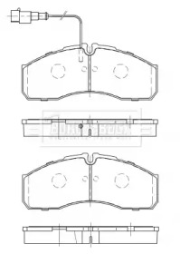 Комплект тормозных колодок BBP2490 BORG & BECK