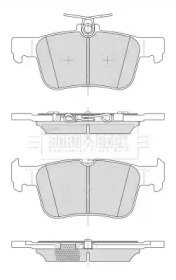 Комплект тормозных колодок BBP2505 BORG & BECK