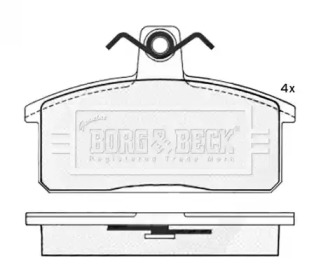 Комплект тормозных колодок BBP2545 BORG & BECK