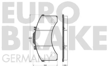 Комплект тормозных колодок 5502222346 EUROBRAKE