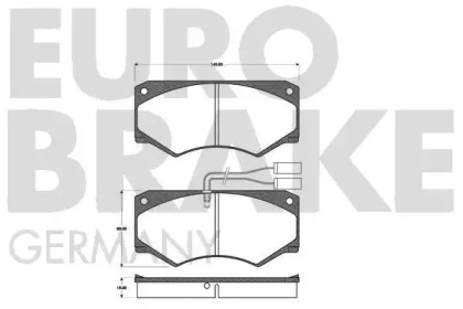 Комплект тормозных колодок 5502222348 EUROBRAKE