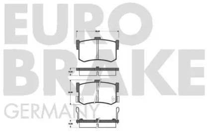 Комплект тормозных колодок 5502222617 EUROBRAKE