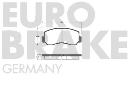 Комплект тормозных колодок 5502223005 EUROBRAKE