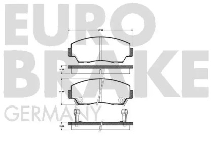 Комплект тормозных колодок 5502223219 EUROBRAKE