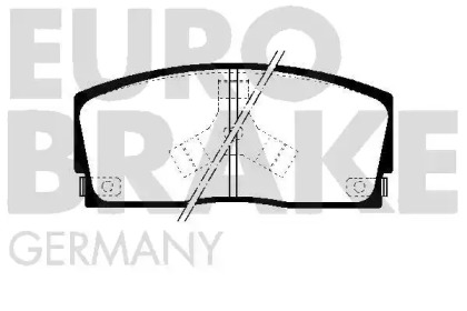 Комплект тормозных колодок 5502225104 EUROBRAKE