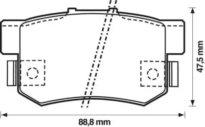 Комплект тормозных колодок 572138J JURID