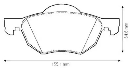 Комплект тормозных колодок 572480J JURID