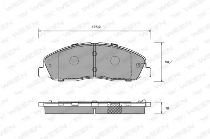 Комплект тормозных колодок 151-0001 WEEN