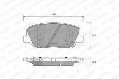 Комплект тормозных колодок 151-0003 WEEN