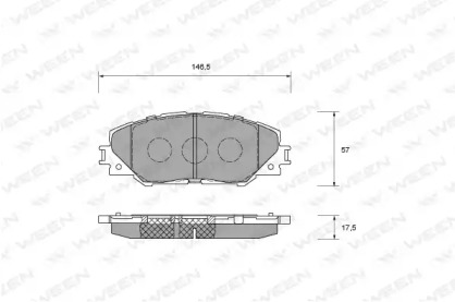 Комплект тормозных колодок 151-0022 WEEN