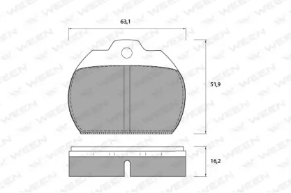 Комплект тормозных колодок 151-1090 WEEN