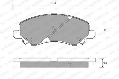 Комплект тормозных колодок 151-1114 WEEN