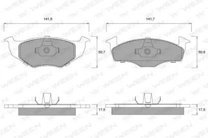 Комплект тормозных колодок 151-1143 WEEN