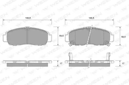 Комплект тормозных колодок 151-1454 WEEN