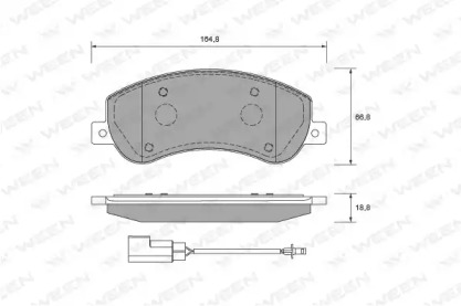 Комплект тормозных колодок 151-2656 WEEN