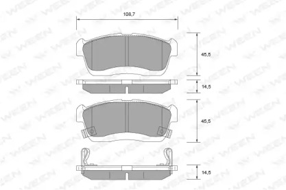 Комплект тормозных колодок 151-2712 WEEN