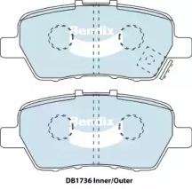 Комплект тормозных колодок DB1736 GCT BENDIX-AU