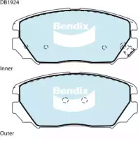 Комплект тормозных колодок DB1924 GCT BENDIX-AU