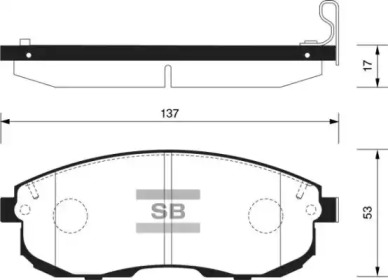 Комплект тормозных колодок FBP1107-F FI.BA