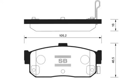 Комплект тормозных колодок FBP1107-R FI.BA