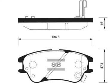 Комплект тормозных колодок FBP1149 FI.BA