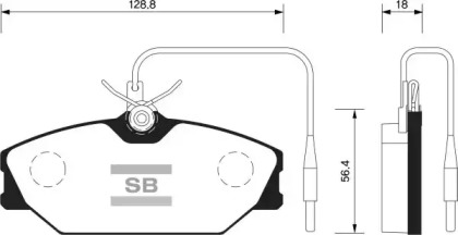 Комплект тормозных колодок FBP1483 FI.BA