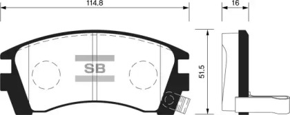 Комплект тормозных колодок FBP1488 FI.BA