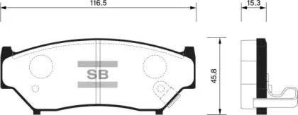 Комплект тормозных колодок FBP1584 FI.BA