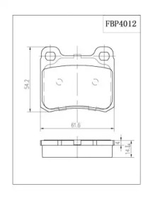 Комплект тормозных колодок FBP4012 FI.BA