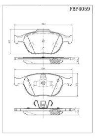 Комплект тормозных колодок FBP4059 FI.BA