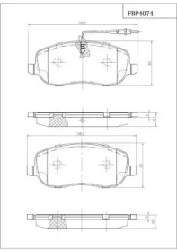 Комплект тормозных колодок FBP4074 FI.BA