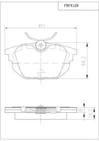 Комплект тормозных колодок FBP4129 FI.BA