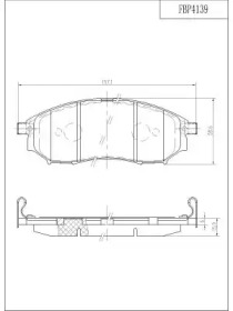 Комплект тормозных колодок FBP4139 FI.BA