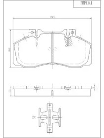 Комплект тормозных колодок FBP4141 FI.BA