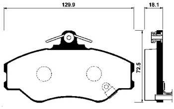 Комплект тормозных колодок FBP4158 FI.BA