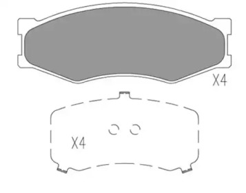 Комплект тормозных колодок FBP4168 FI.BA