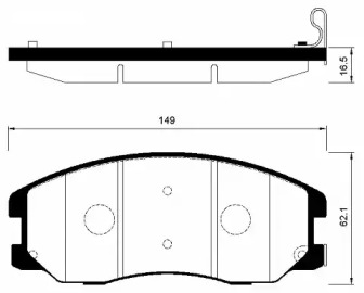 Комплект тормозных колодок FBP4193 FI.BA