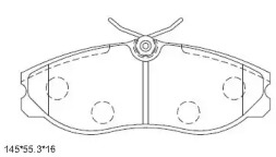 Комплект тормозных колодок KD1411 ASIMCO