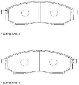 Комплект тормозных колодок KD1476F ASIMCO