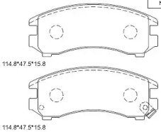 Комплект тормозных колодок KD1713 ASIMCO